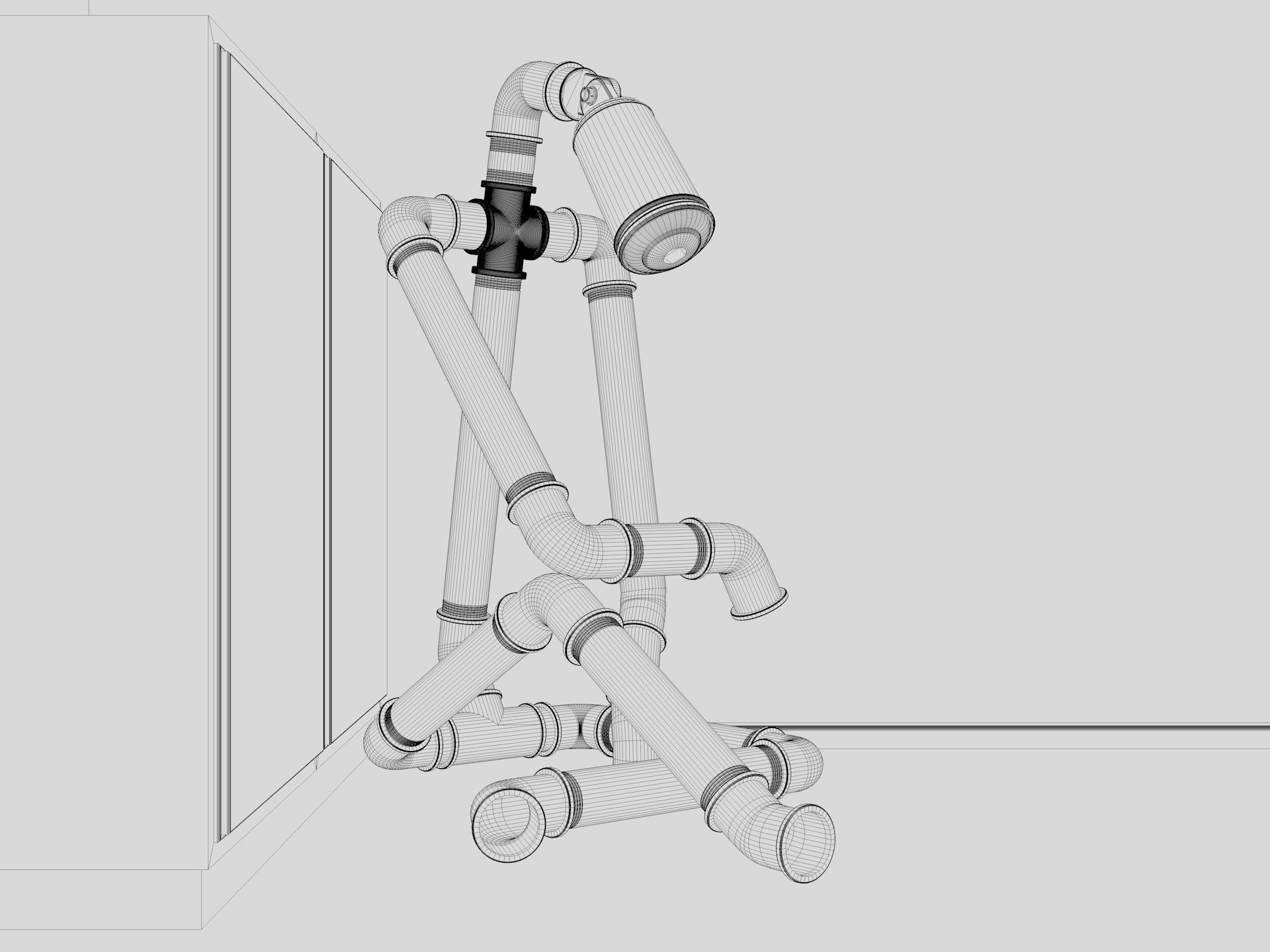 Sad Robot Lamp 3D model_7