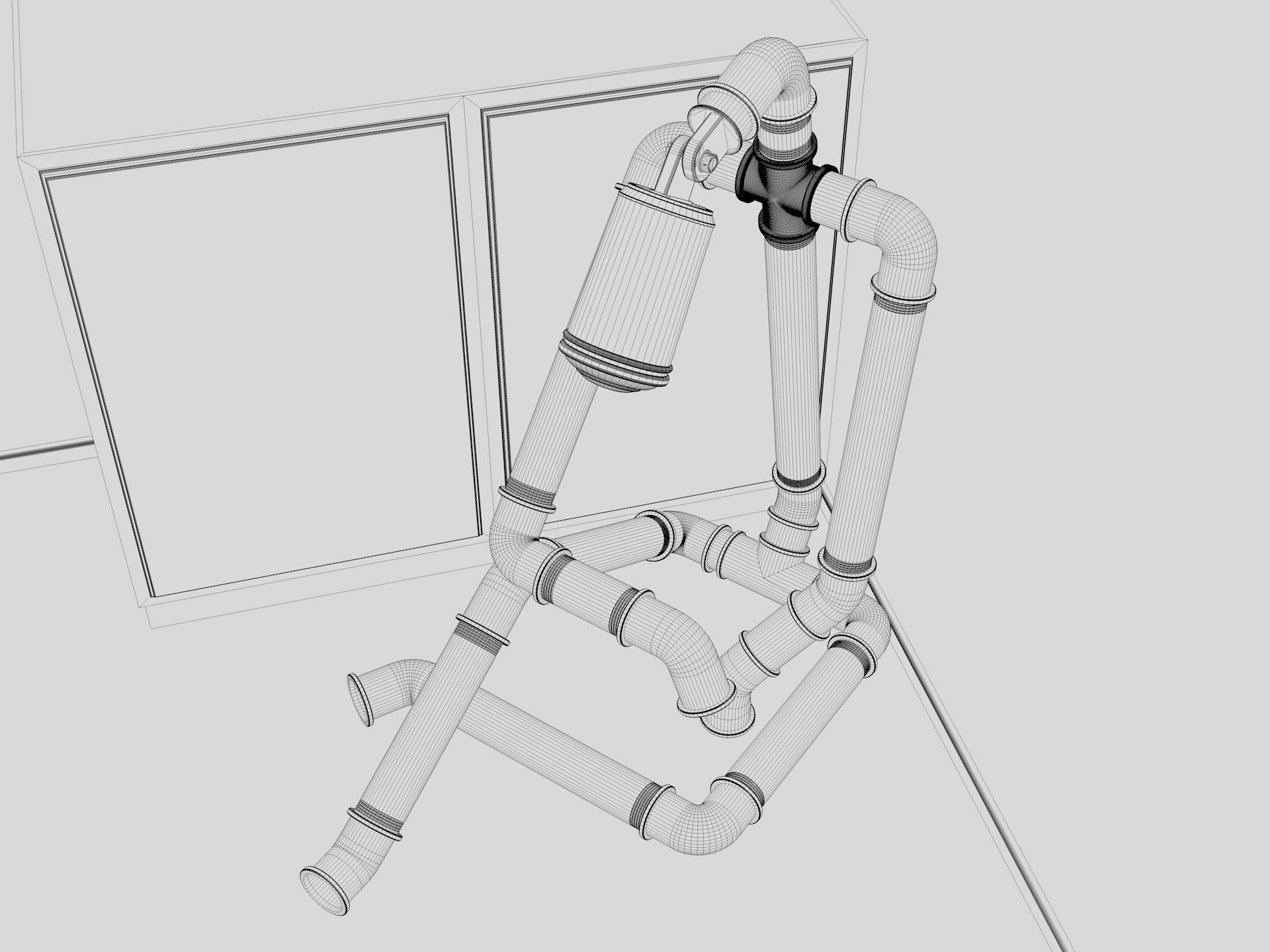 Sad Robot Lamp 3D model_9