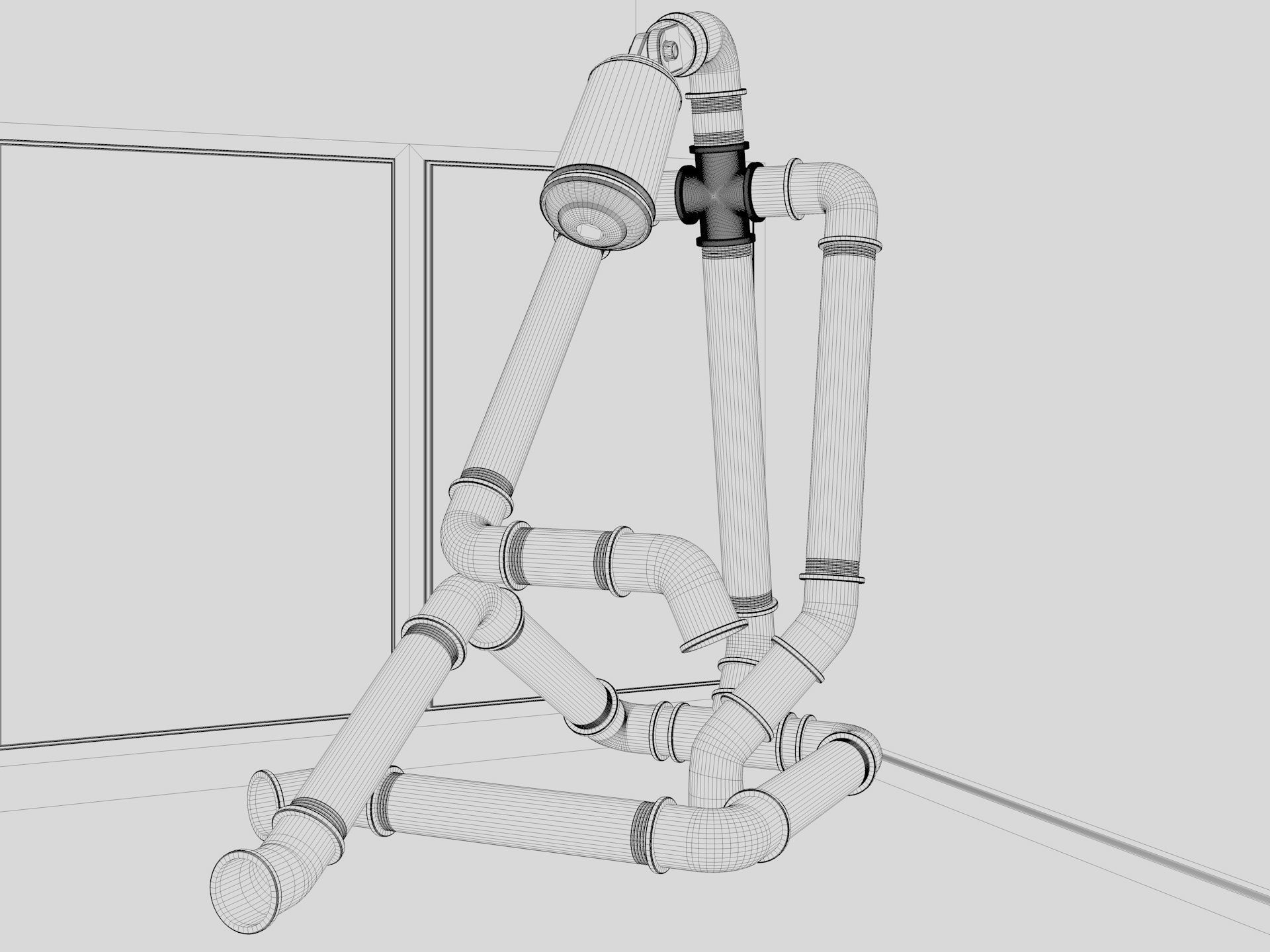 Sad Robot Lamp 3D model_6