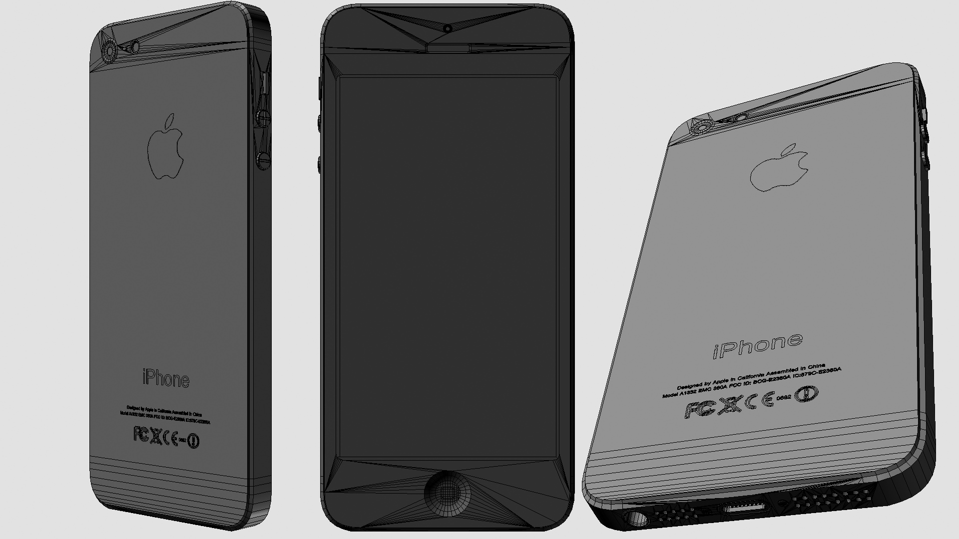 iPhone 5 Black Edition Black Silver Vray 3D model_5