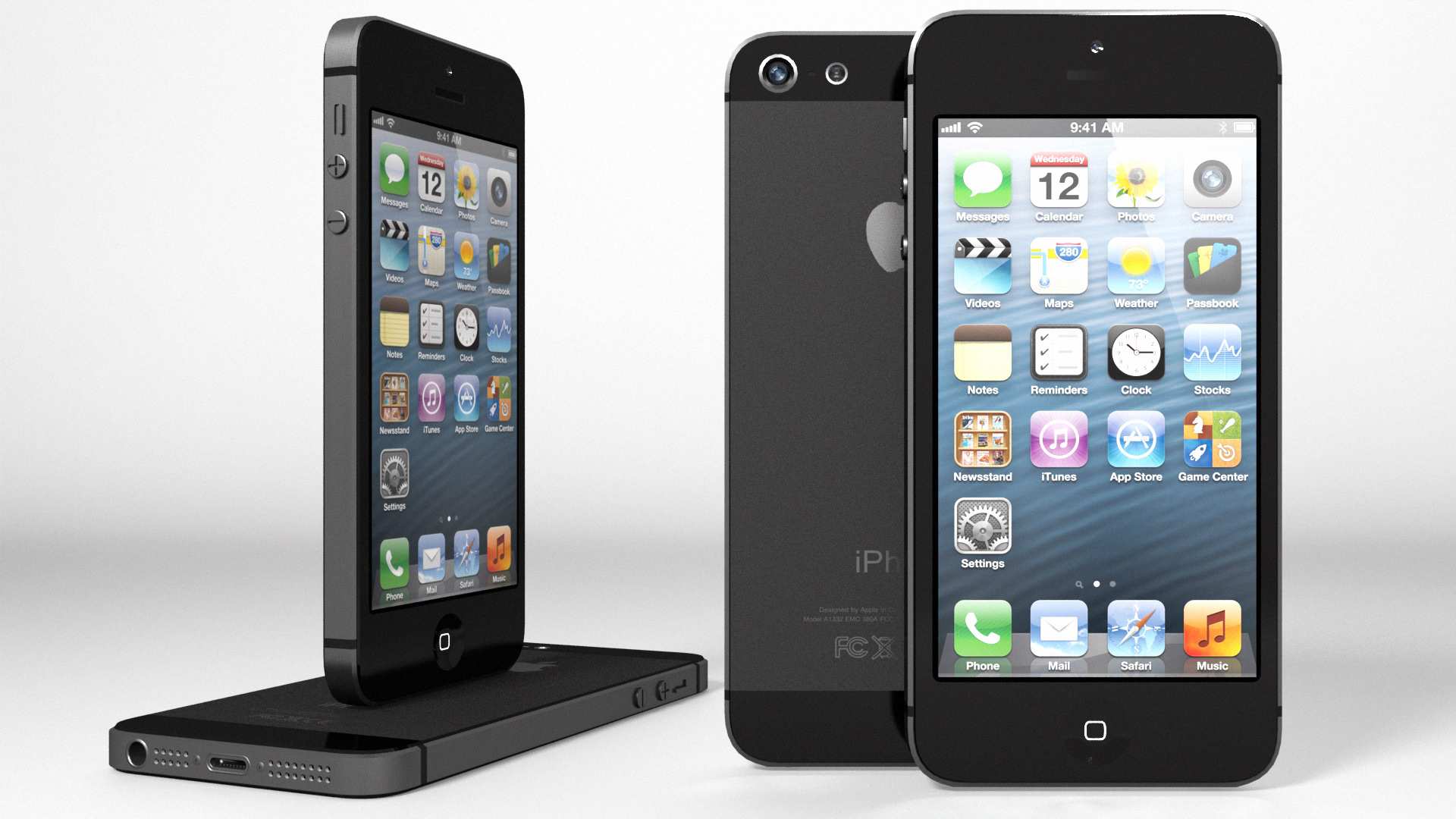 iPhone 5 Black Edition Black Silver Vray 3D model_2