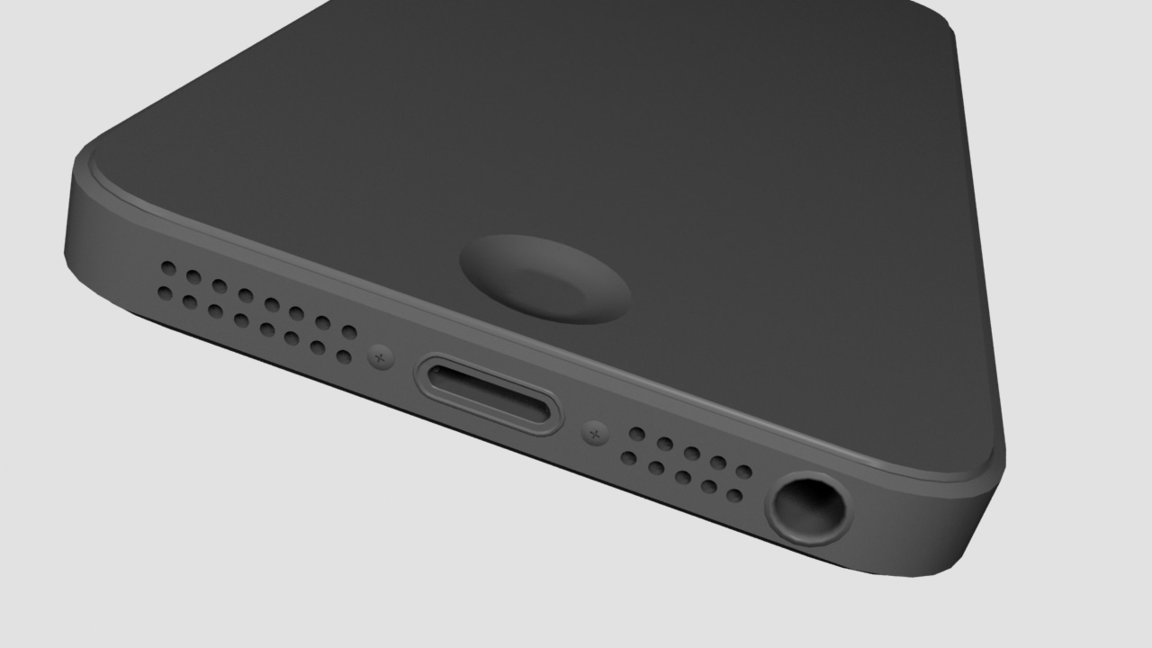 iPhone 5 Black Edition Black Silver Vray 3D model_4