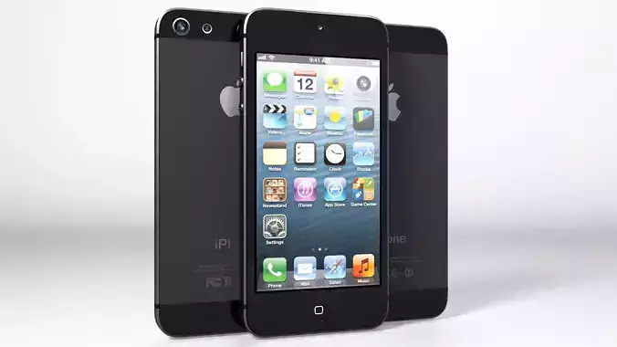 iPhone 5 Black Edition Black Silver Vray 3D model