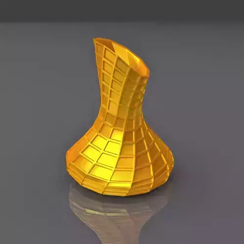 Square Perforated Surface Vase Design 3D Printing Model 3D print model