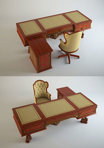 Office Boss Armchair 3D model 2