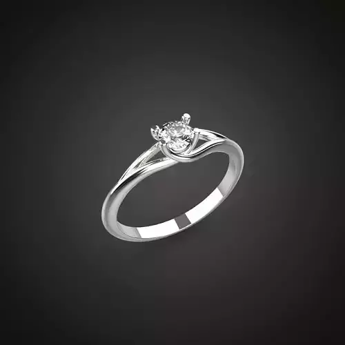  4 prong engagement ring promise ring 