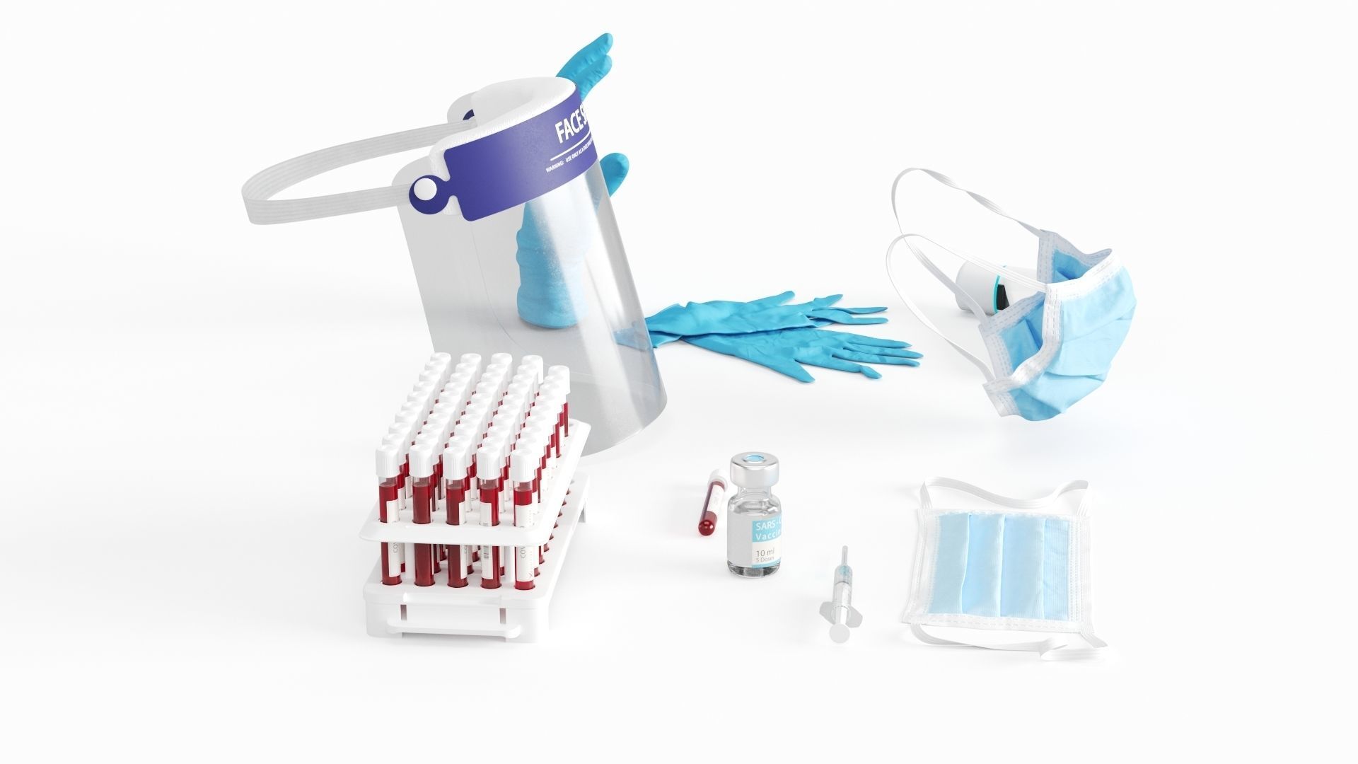 Covid-19 Medical Collection 3D model_1