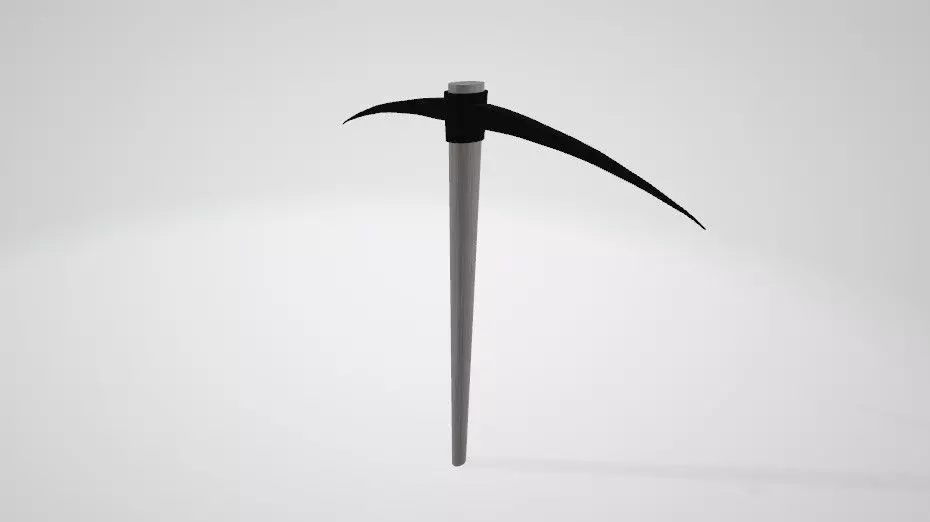 Pickaxe shovel Low-poly 3D model_0