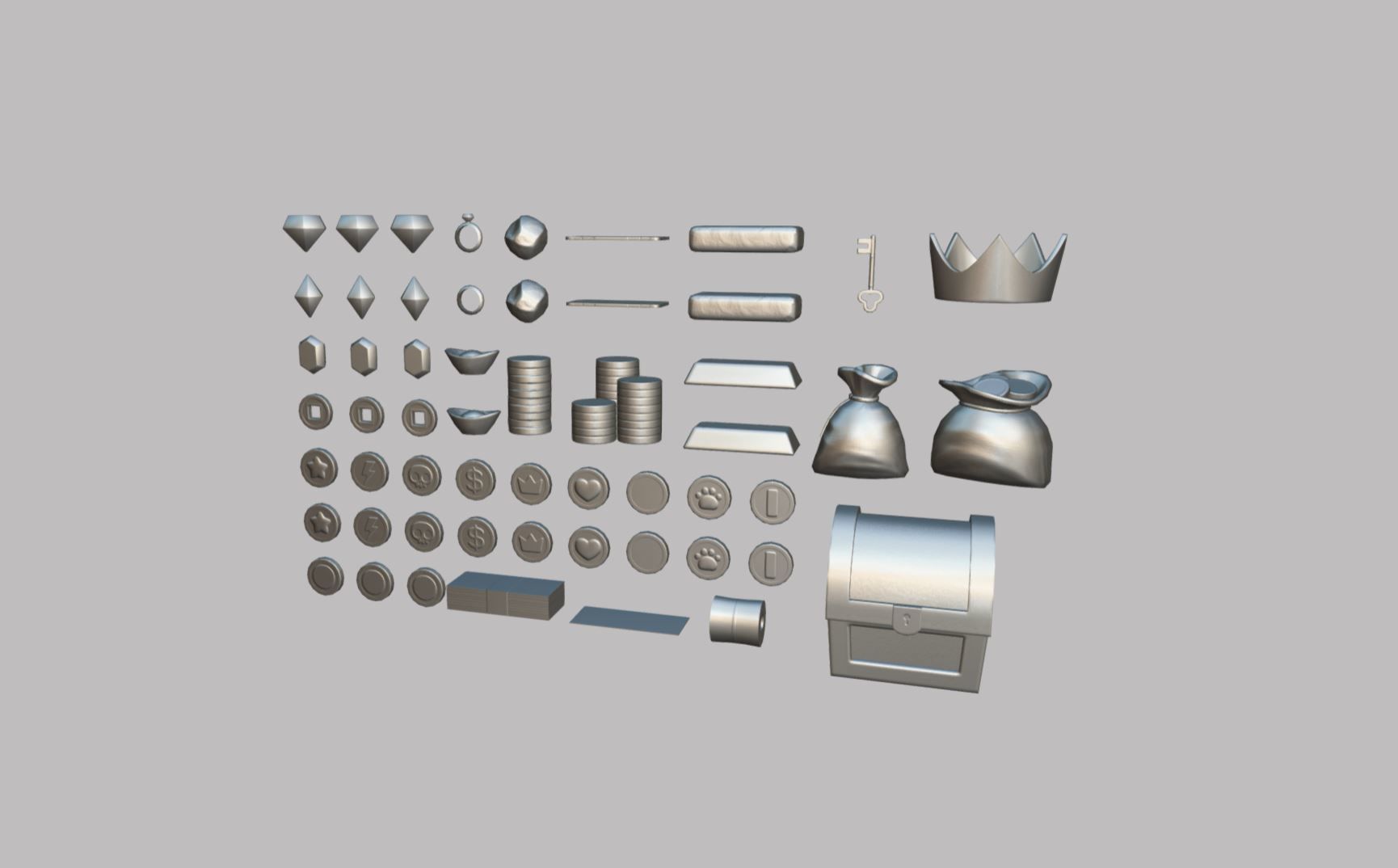 Low Poly Reward Item Pack Low-poly 3D model_12