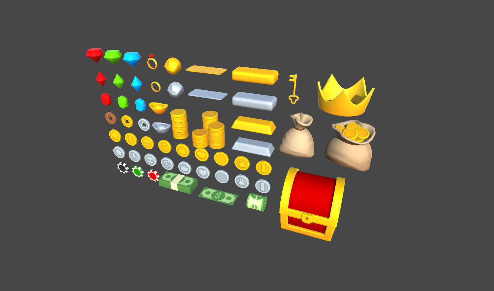 Low Poly Reward Item Pack Low-poly 3D model_3