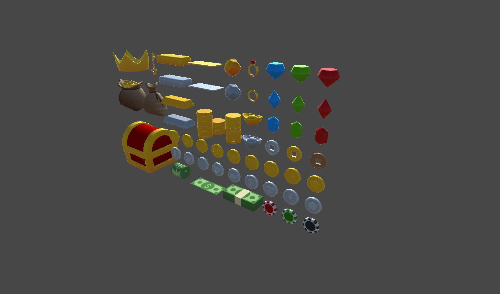 Low Poly Reward Item Pack Low-poly 3D model_6