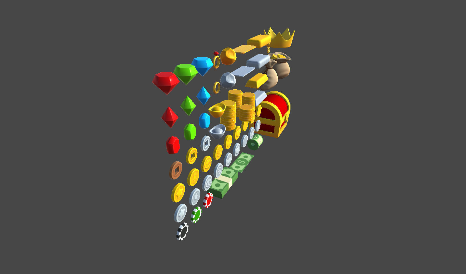 Low Poly Reward Item Pack Low-poly 3D model_5