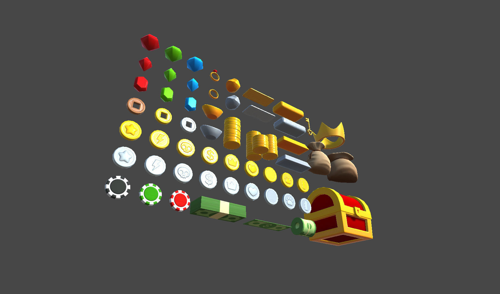 Low Poly Reward Item Pack Low-poly 3D model_4