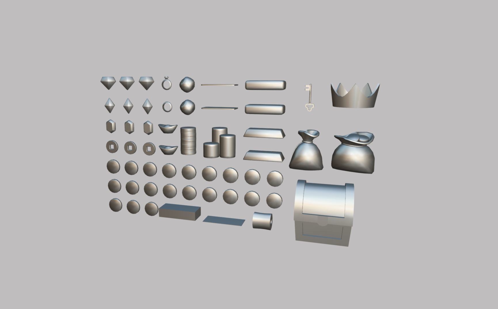 Low Poly Reward Item Pack Low-poly 3D model_11