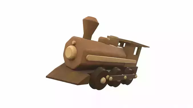 Wooden train locomotive toy 4