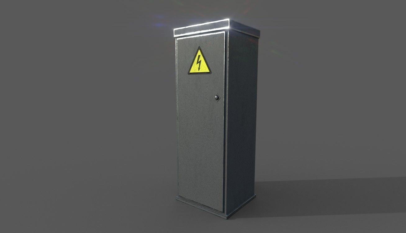 Outdoor Electric Power Control Low-poly 3D model_3