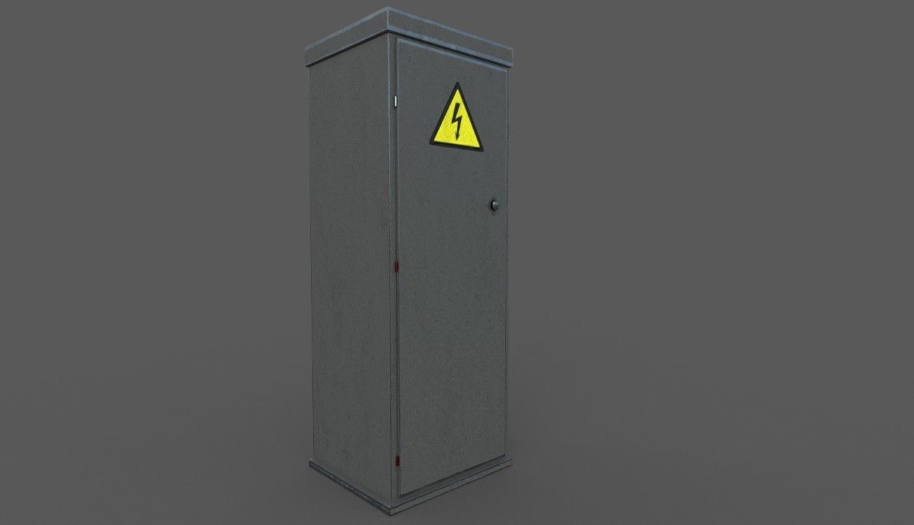 Outdoor Electric Power Control Low-poly 3D model_4