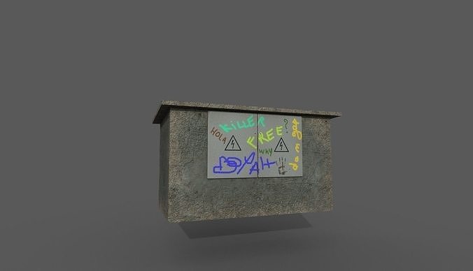 Electric cabinet Low-poly 3D model