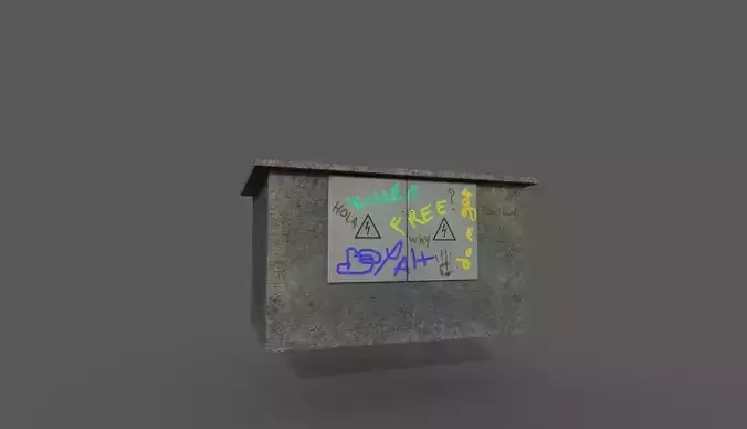Electric cabinet Low-poly 3D model