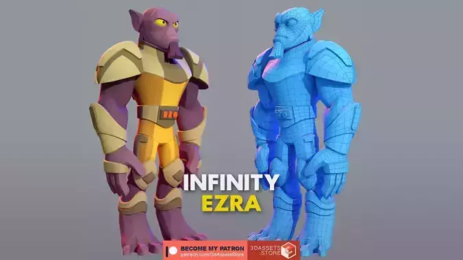 Character - Cartoon - Star Wars Rebel Zeb Infinity Fan Art Low-poly 3D model