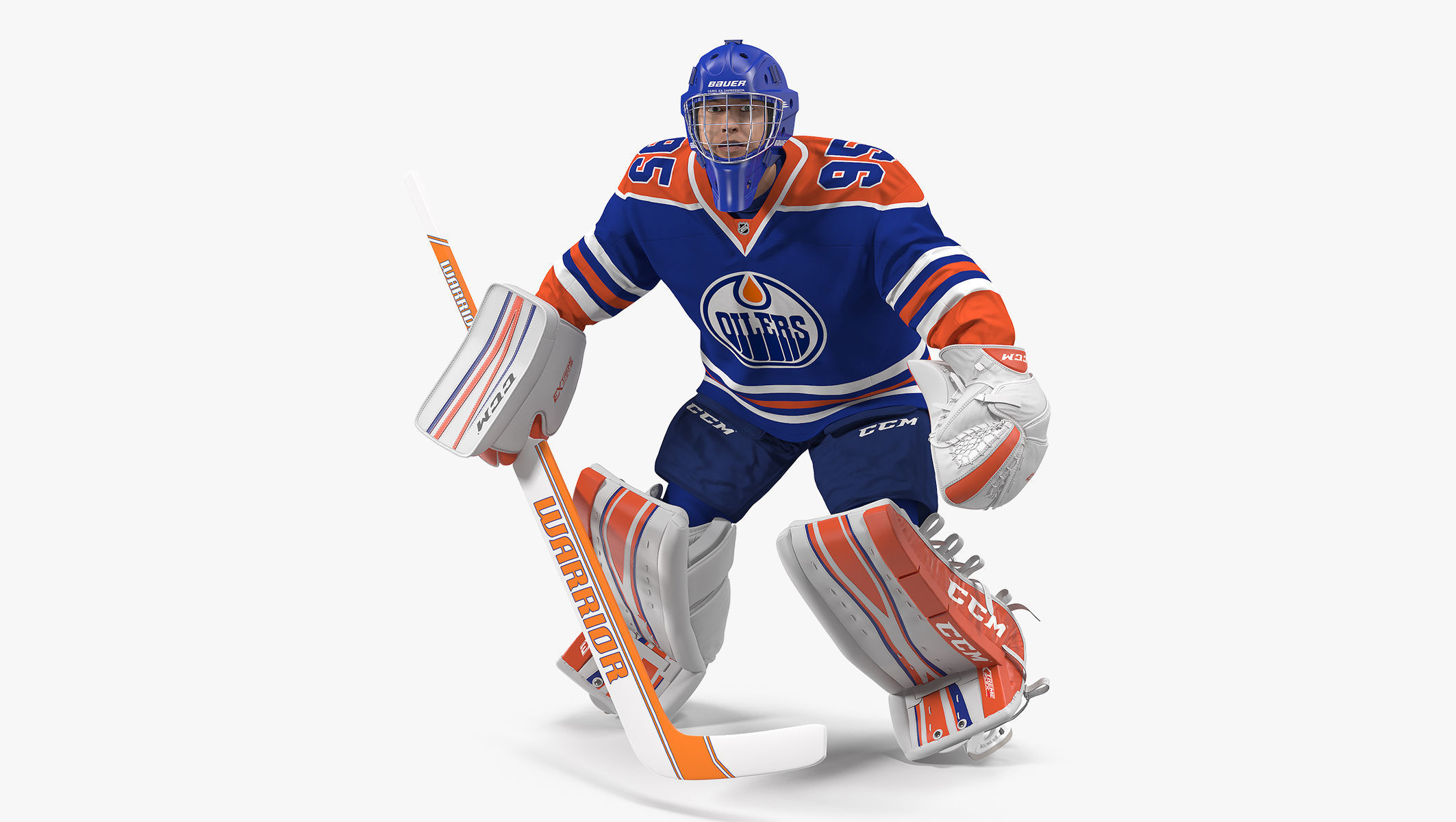 Edmonton Oilers Hockey Goalkeeper Rigged 3D model