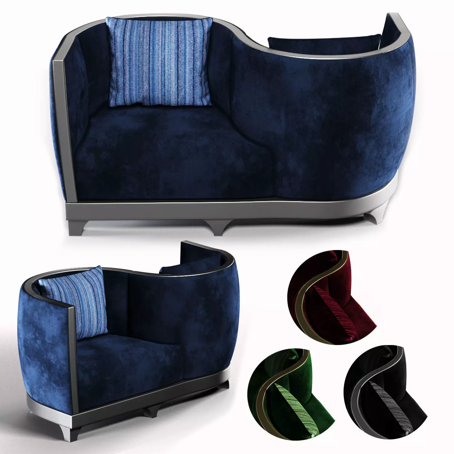 Sofa modern 3D model_0