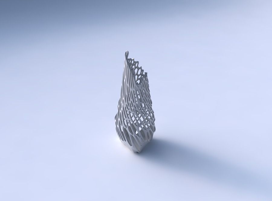 Vase puffy tipped triangle 03 3D print model_3