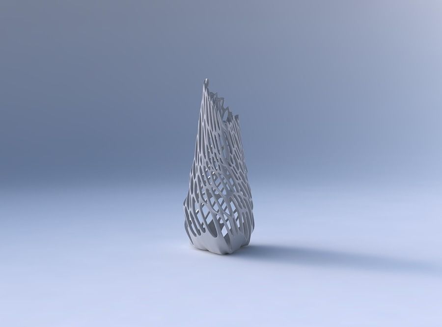 Vase puffy tipped triangle 03 3D print model_4