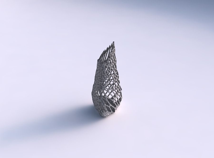 Vase puffy tipped triangle 03 3D print model_5