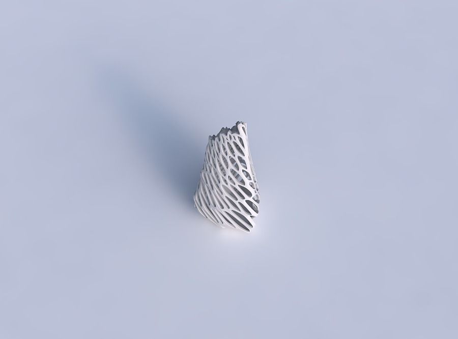 Vase puffy tipped triangle 03 3D print model_1