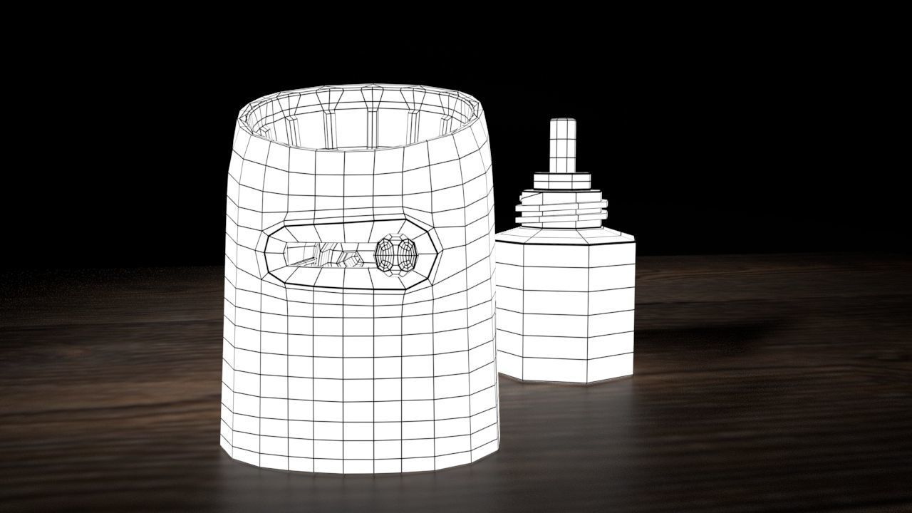 Mosquito Repellent Low-poly 3D model_5