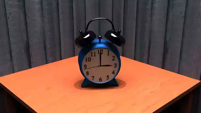 The Clock alarm on table