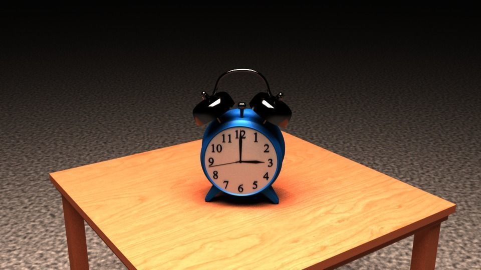 The Clock alarm on table 3D model_9