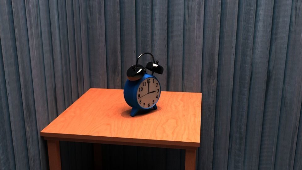 The Clock alarm on table 3D model_5