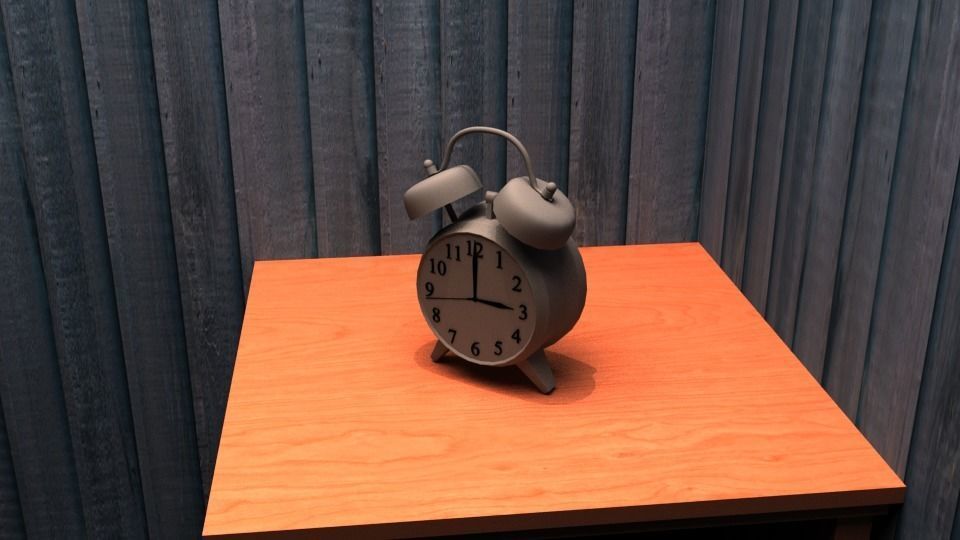 The Clock alarm on table 3D model_11
