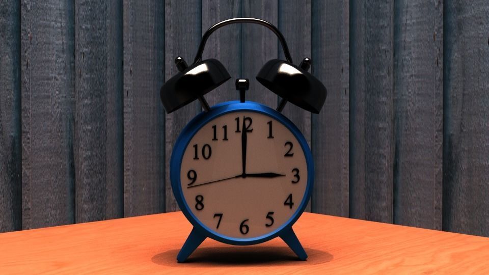 The Clock alarm on table 3D model_6