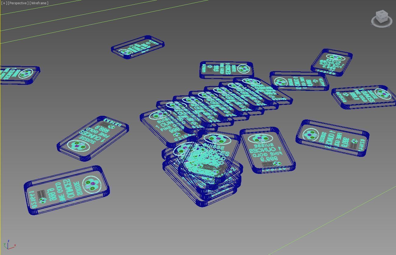 PAMP GOLD BAR 3D model_5