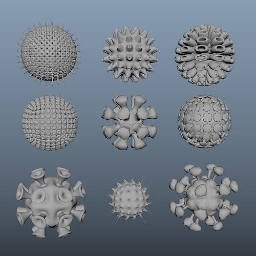 Coronavirus Imagined 3D rendering 3D model