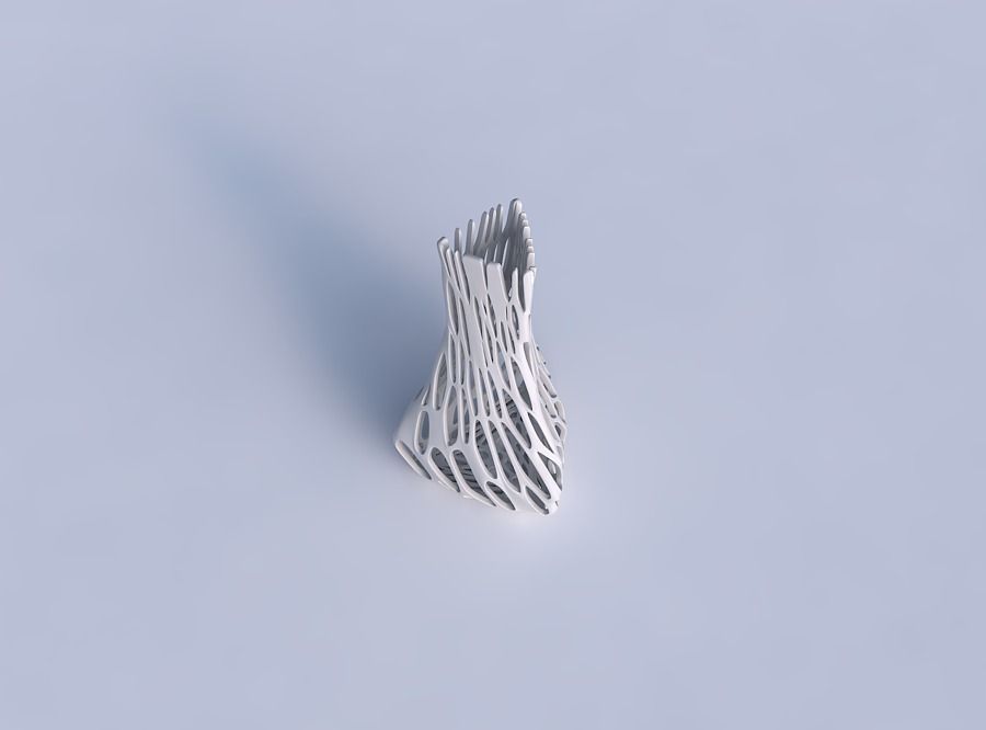 Vase puffy triangle 3D print model_1