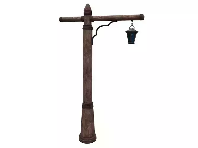 Road Lantern Low-poly 3D model