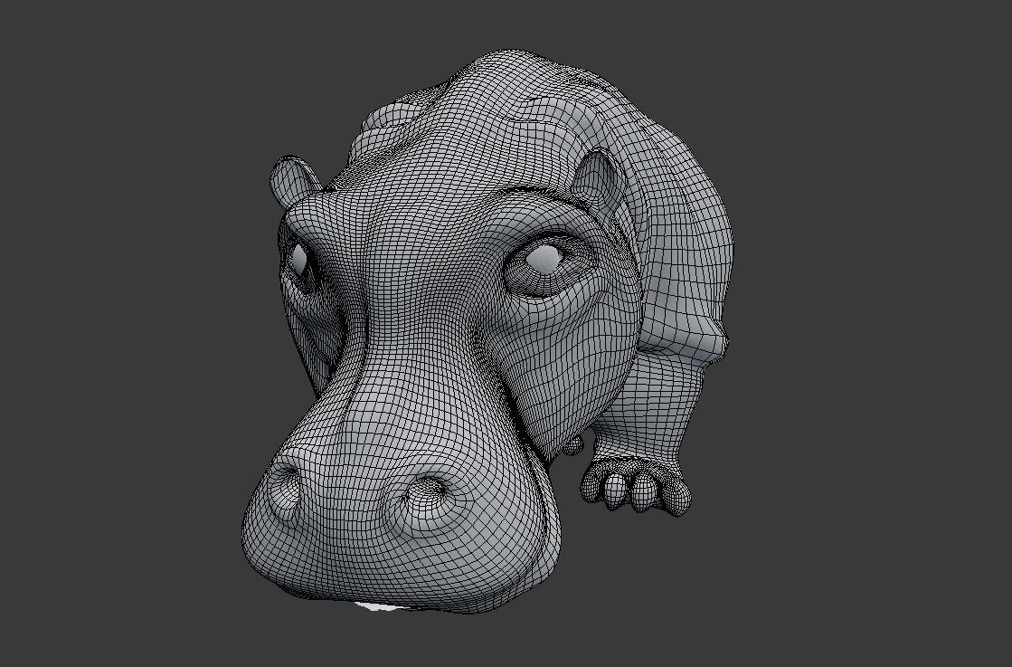 hippopotamus 3d hippo 3D model_6