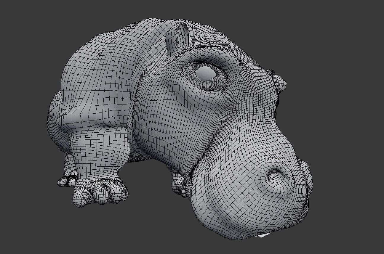 hippopotamus 3d hippo 3D model_15