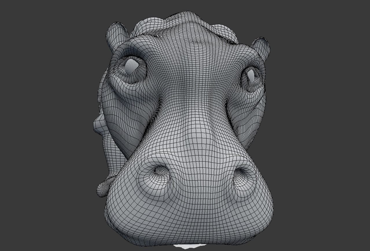 hippopotamus 3d hippo 3D model_13