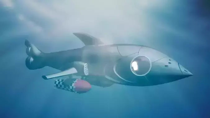 Shark submarine nautilus style