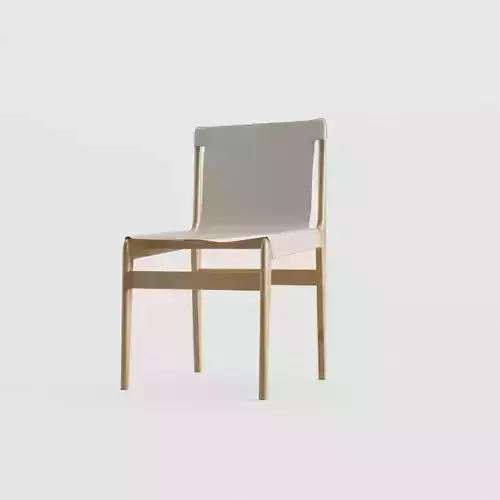 BURANO WHITE LEATHER SLING CHAIR