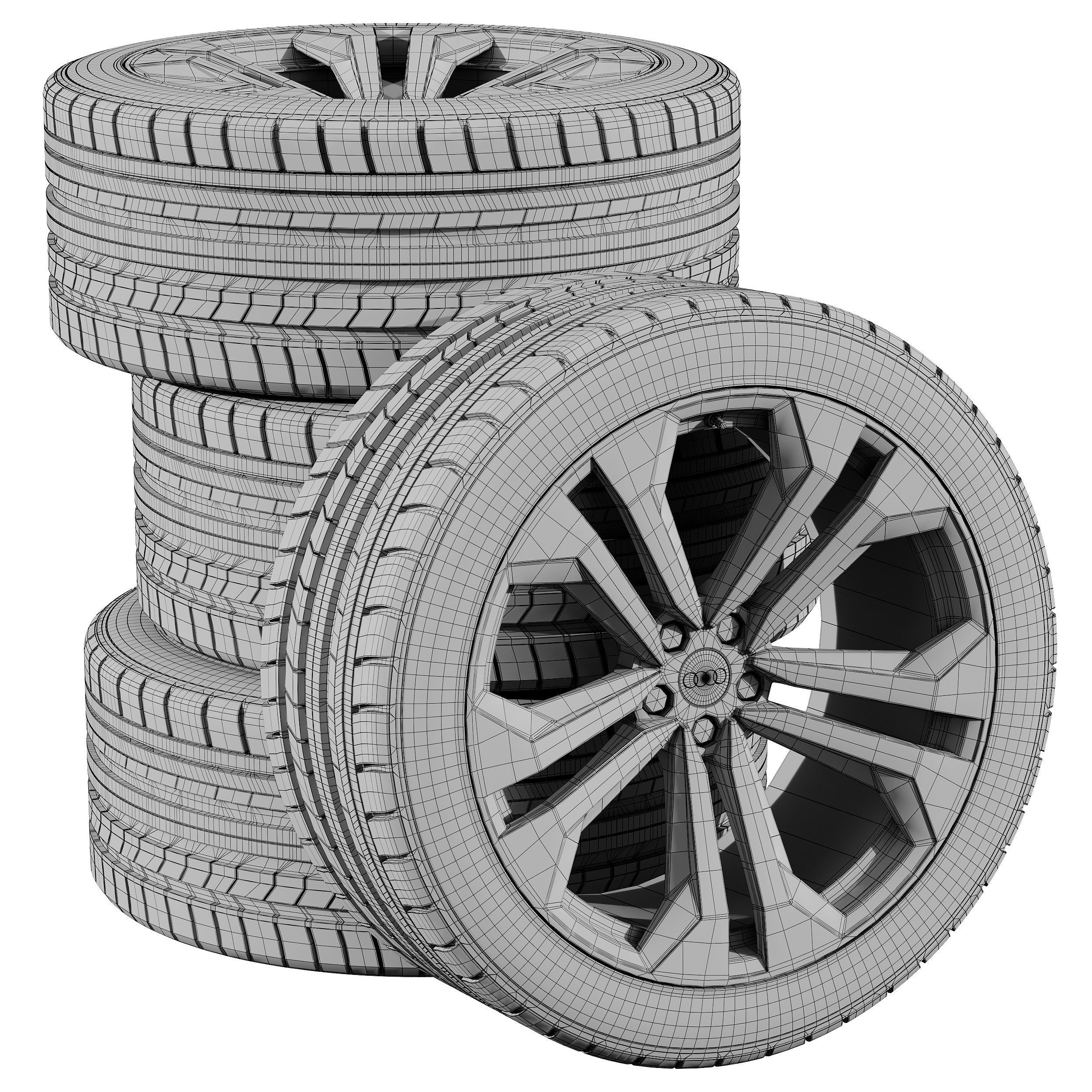 Audi wheels 3D model_4