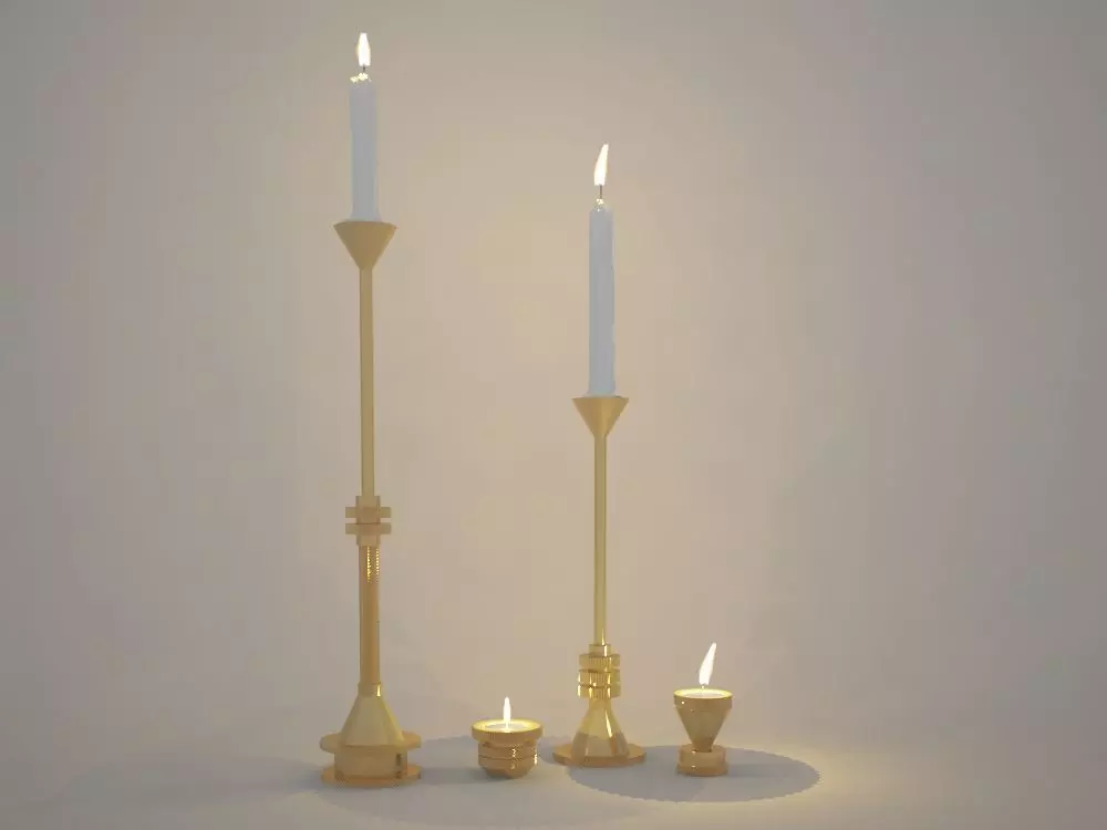 TOM DIXON COG CANDLE HOLDER 3D model_0