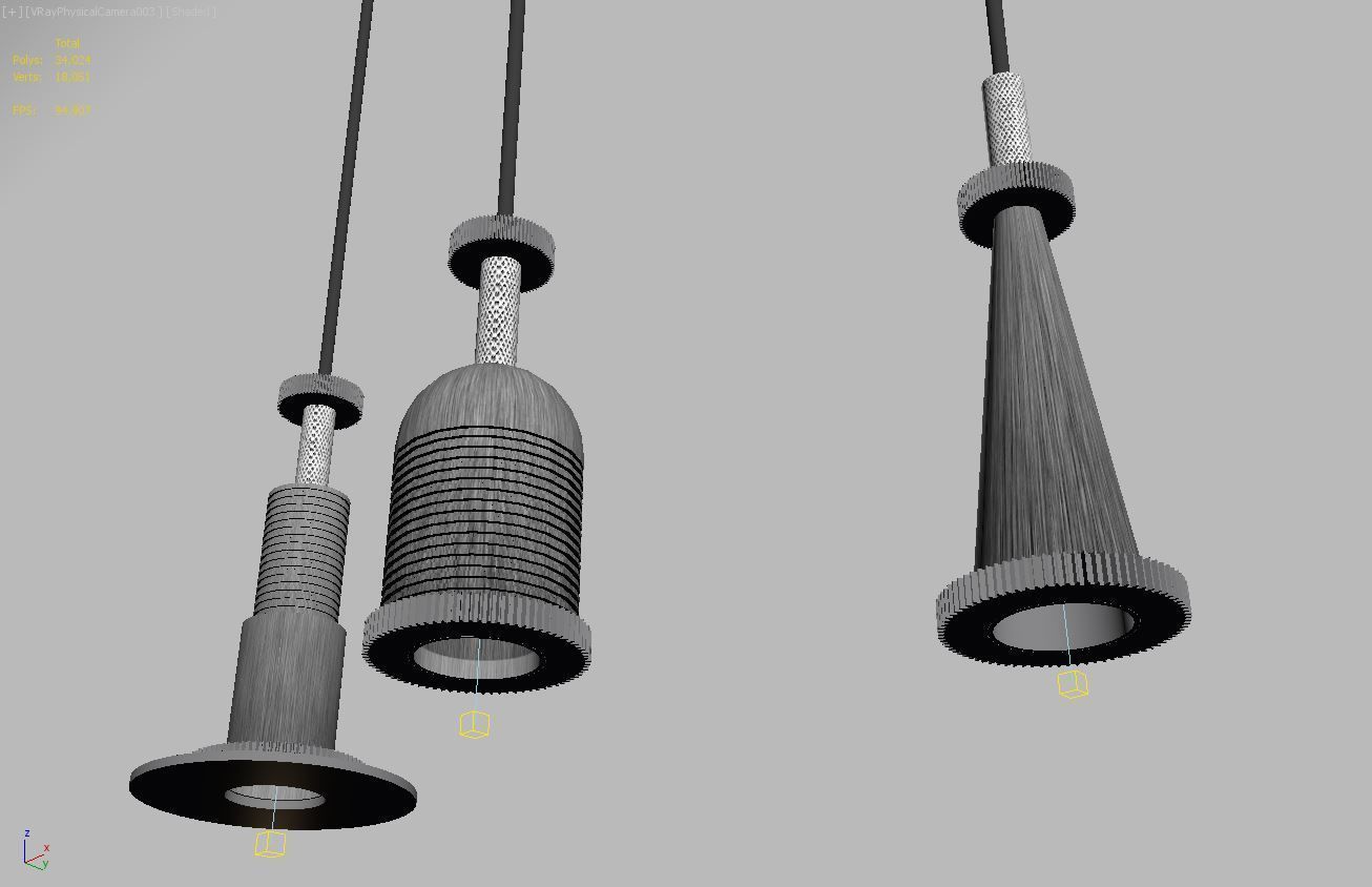 TOM DIXON COG PENDANT SET 3D model_5