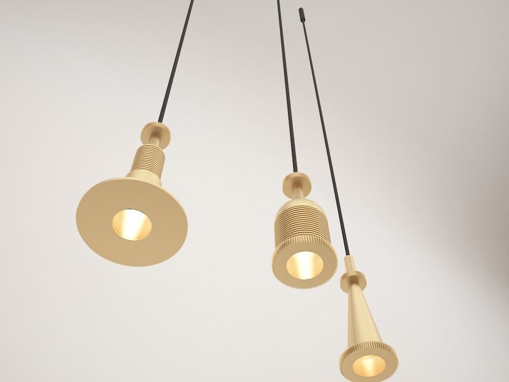 TOM DIXON COG PENDANT SET 3D model_1