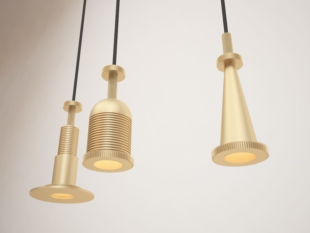 TOM DIXON COG PENDANT SET 3D model_2